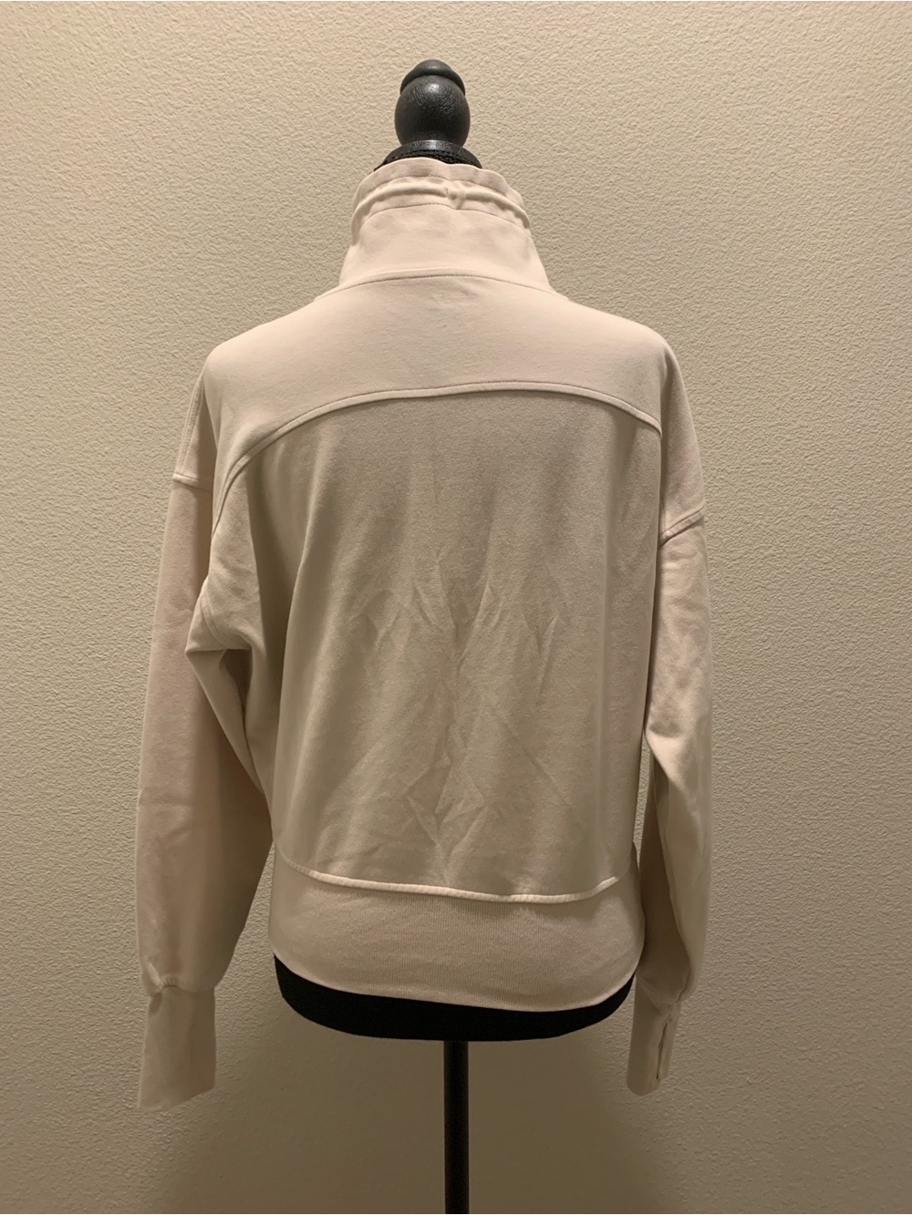 BUNDLE Old Navy Women's Half-Zip Hoodie Sweatshirt in Cream and Pink (Size S) - Picture 3 of 7